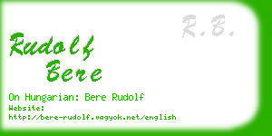 rudolf bere business card